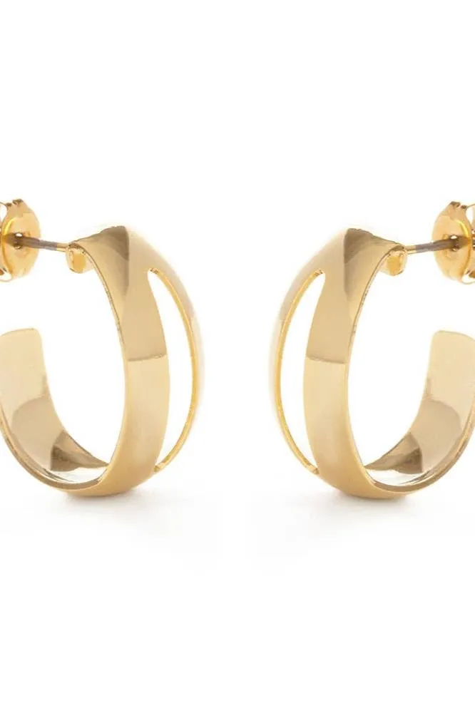 Amano Vintage Style Cut-Out Hoop Earrings