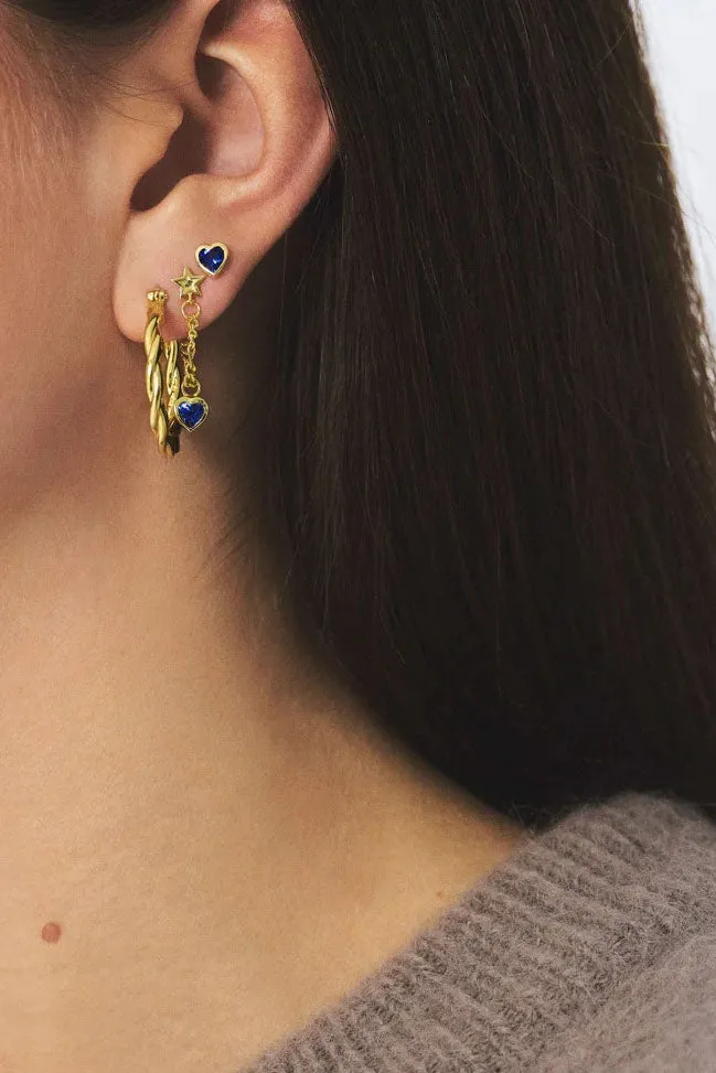 Anna   Nina Single Platonic Love Chain Stud