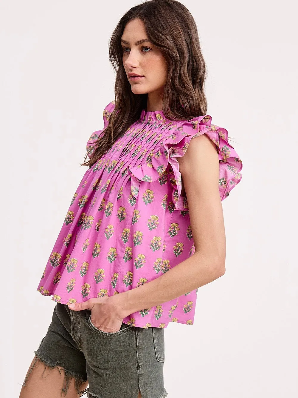 Anne Ruffle Blouse