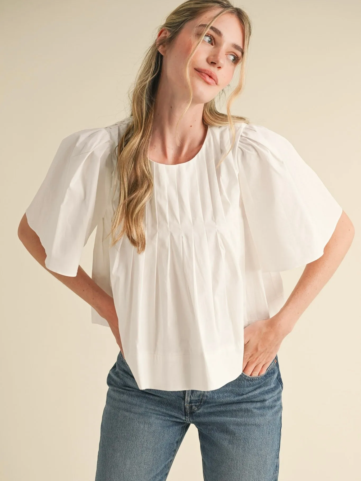 Aria Pleated Swing Top