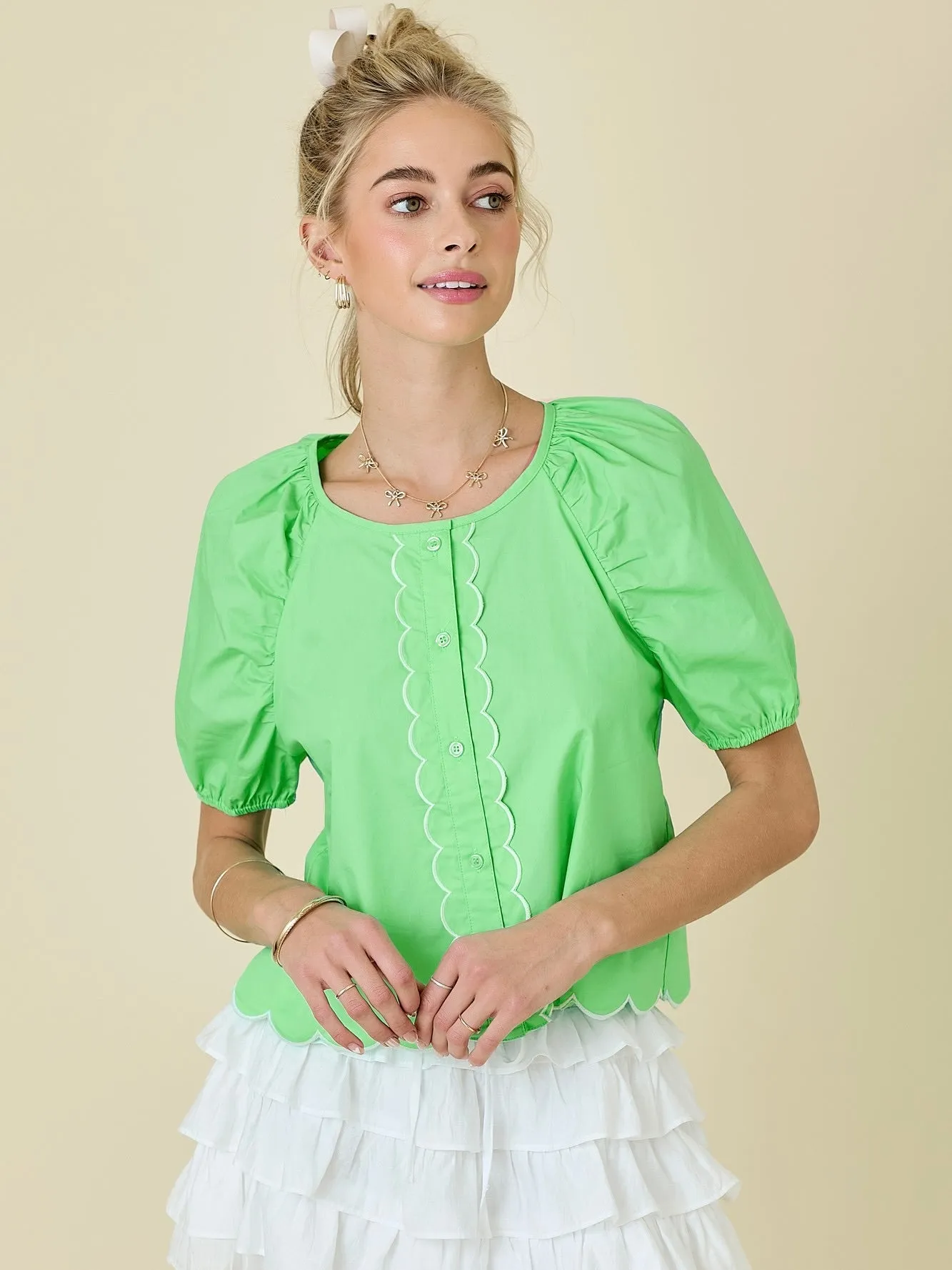 Aurora Poplin Top