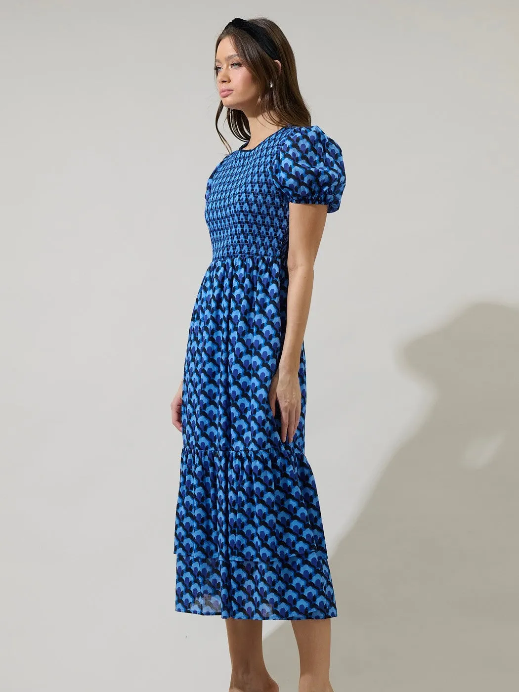 Bali Town Aruba Smocked Midi Dress