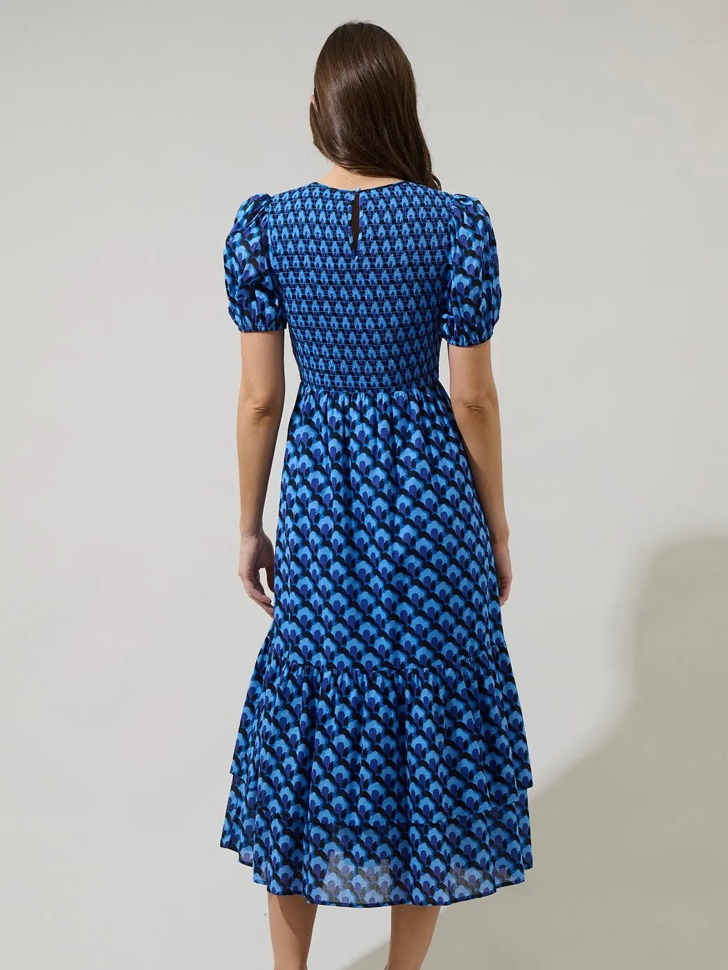 Bali Town Aruba Smocked Midi Dress