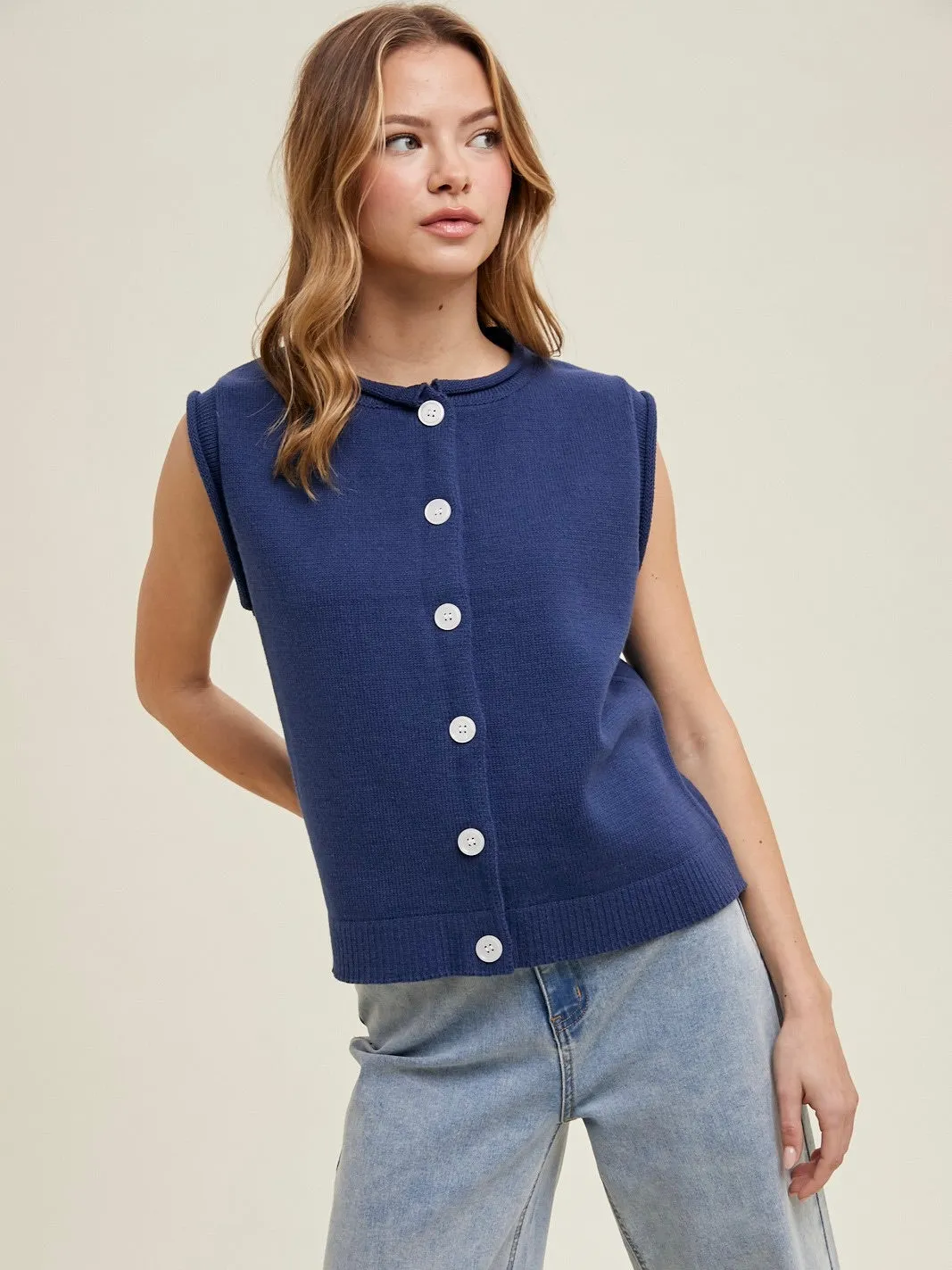 Bethany Button Vest
