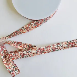 Bias Trim - Floral - Brown - La Stephanoise