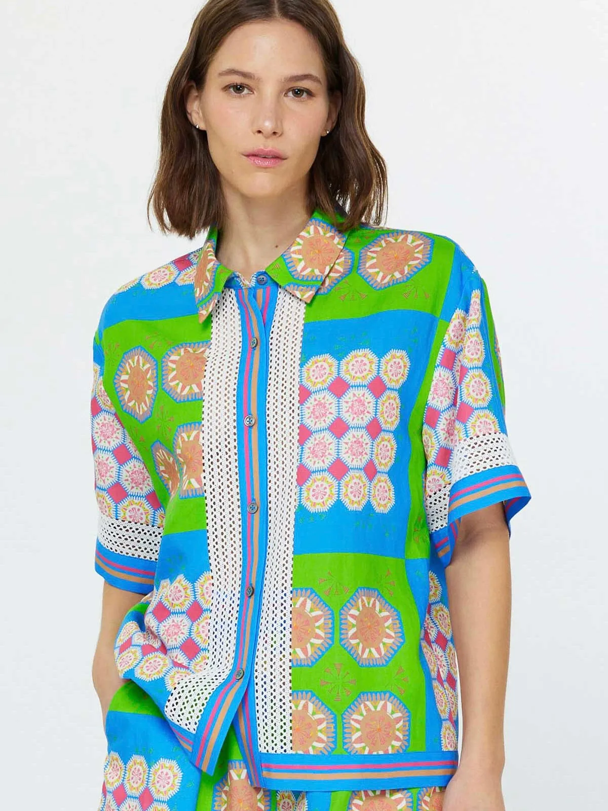 Boho Button Down Top