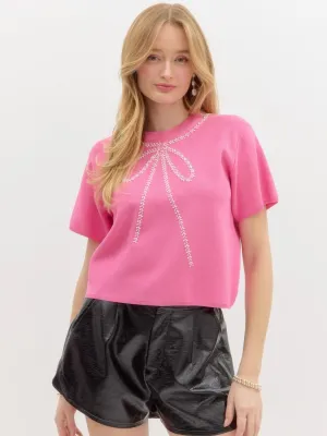 Bonnie Bow Embellished Sweater