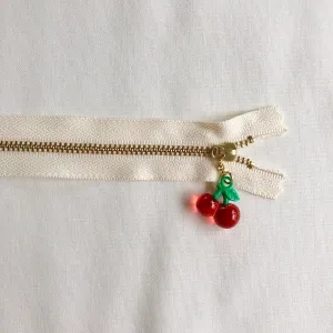 Cherry Fruit Zipper - Clear Red