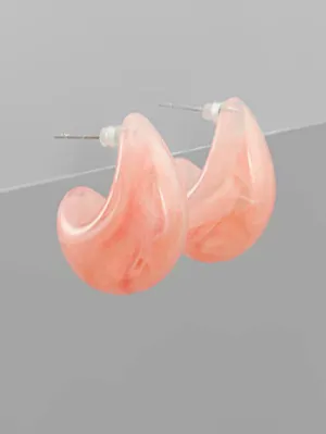 Chunky Acrylic Teardrop Earrings