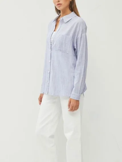 Coastal Stripe Button Down Shirt