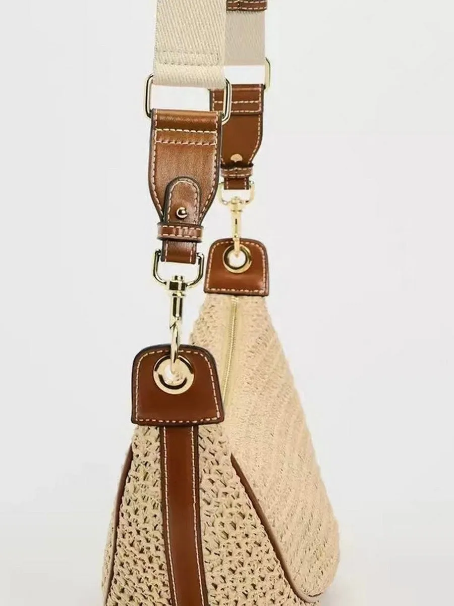 Crescent Straw Bag