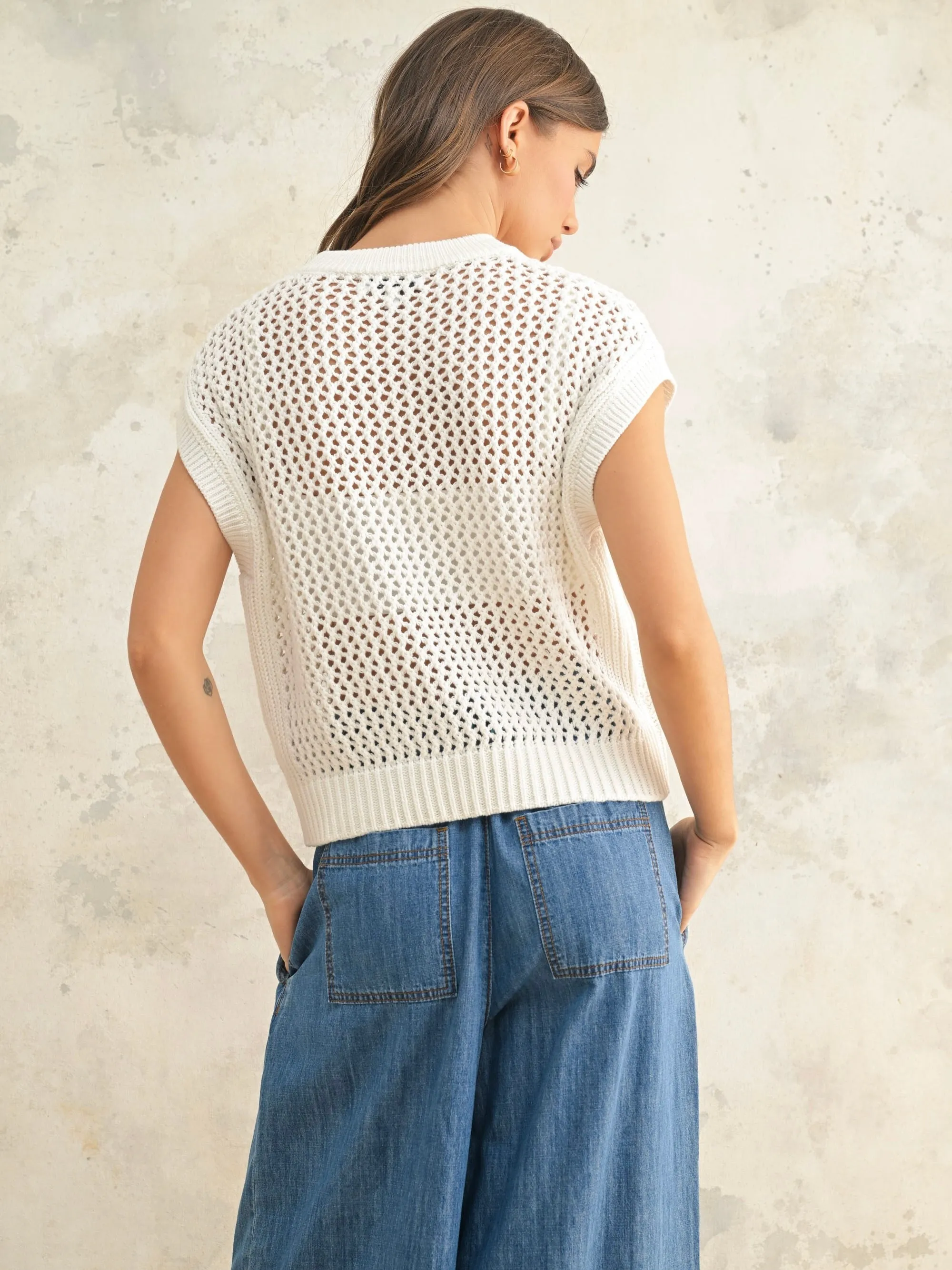 Crochet Knit Top