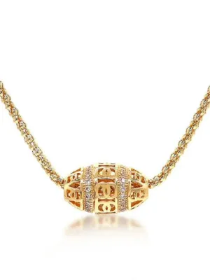 CZ Oval Pendant
