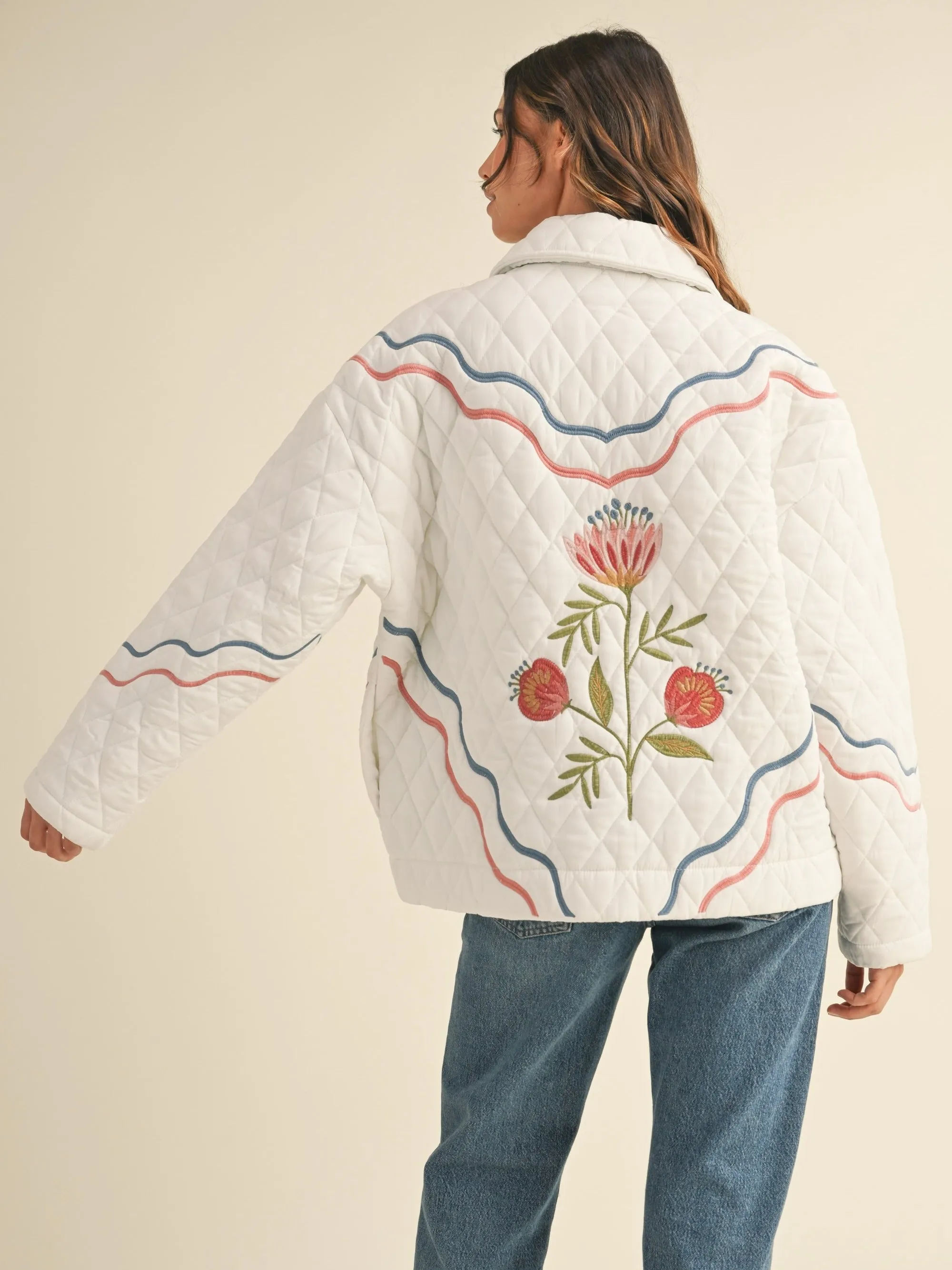 Daphne Embroidered Quilted Jacket
