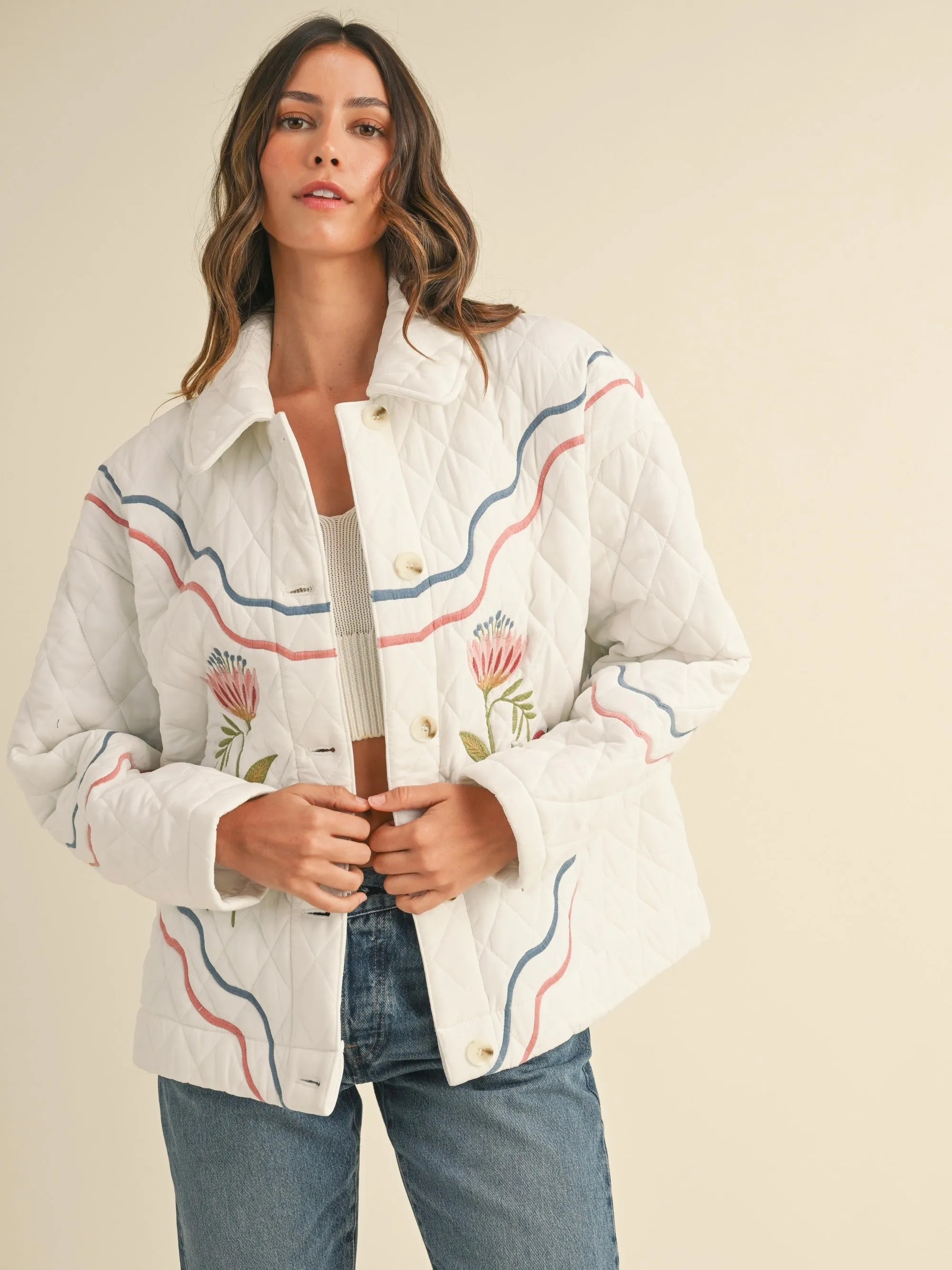 Daphne Embroidered Quilted Jacket