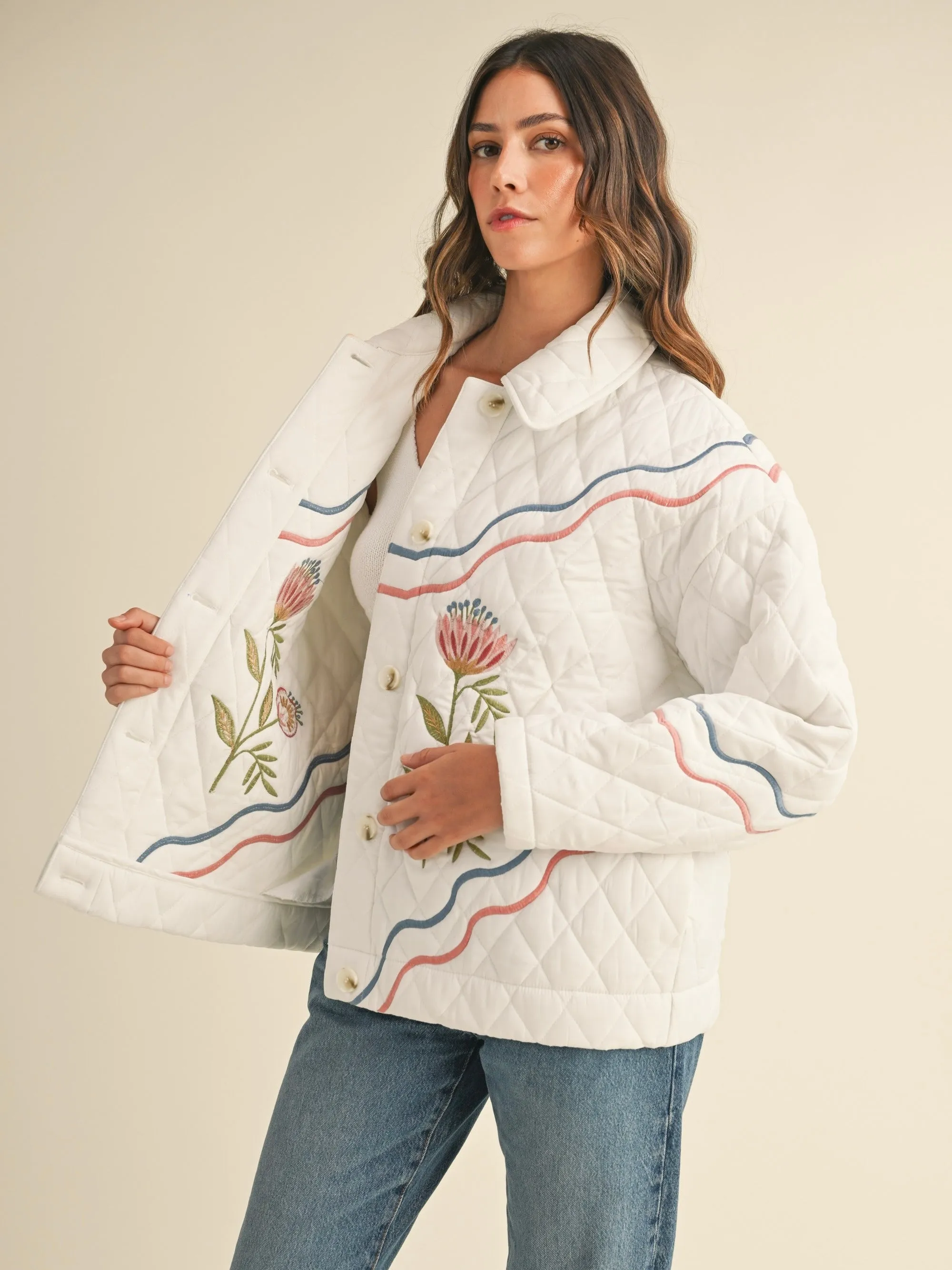 Daphne Embroidered Quilted Jacket