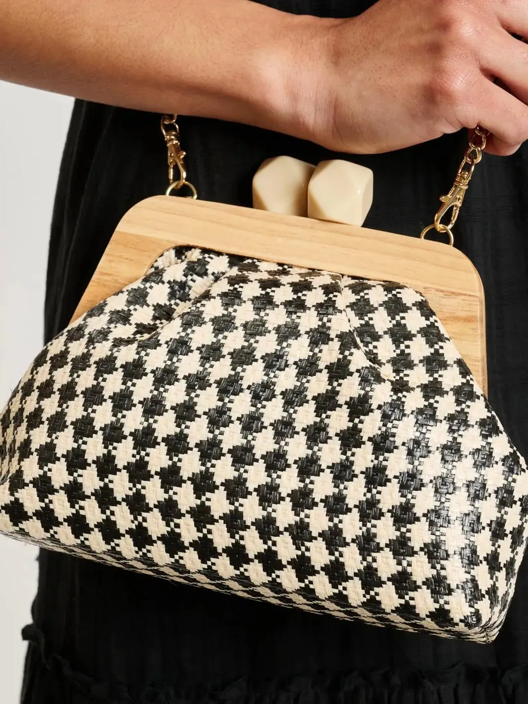 Daphne Wood Frame Clutch