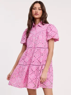 Elloni Eyelet Button Down Dress