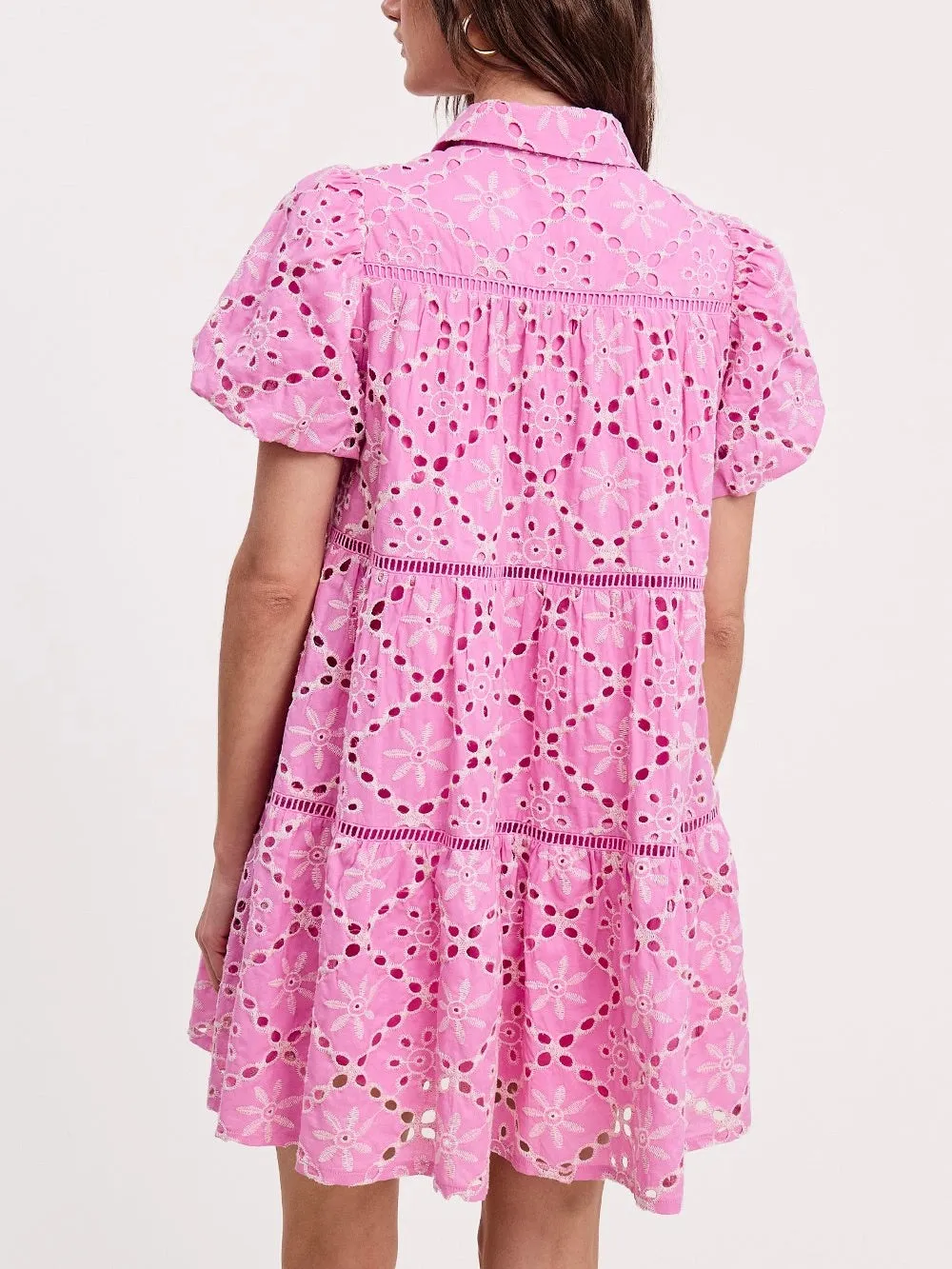 Elloni Eyelet Button Down Dress