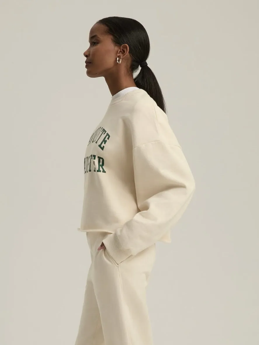{Favorite Daughter} Cropped Collegiate Sweatshirt