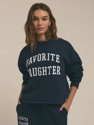 {Favorite Daughter} Cropped Collegiate Sweatshirt