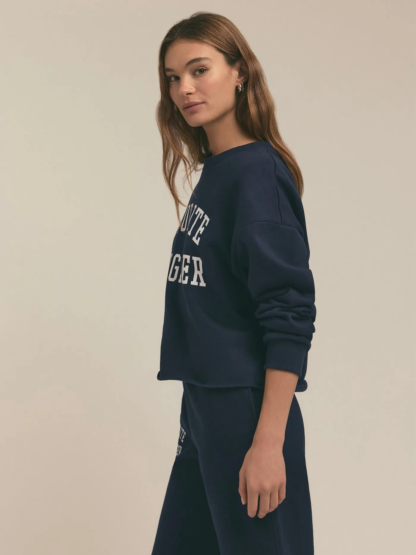 {Favorite Daughter} Cropped Collegiate Sweatshirt