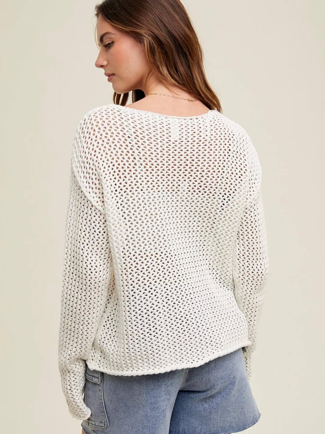 Flag Open Weave Sweater