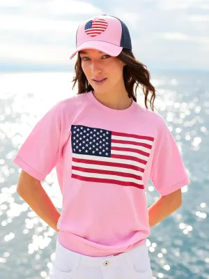 Flag Short Sleeve Sweatshirt