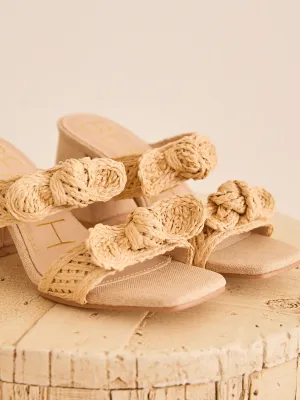 Folly Bow Raffia Heel