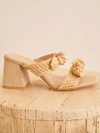 Folly Bow Raffia Heel