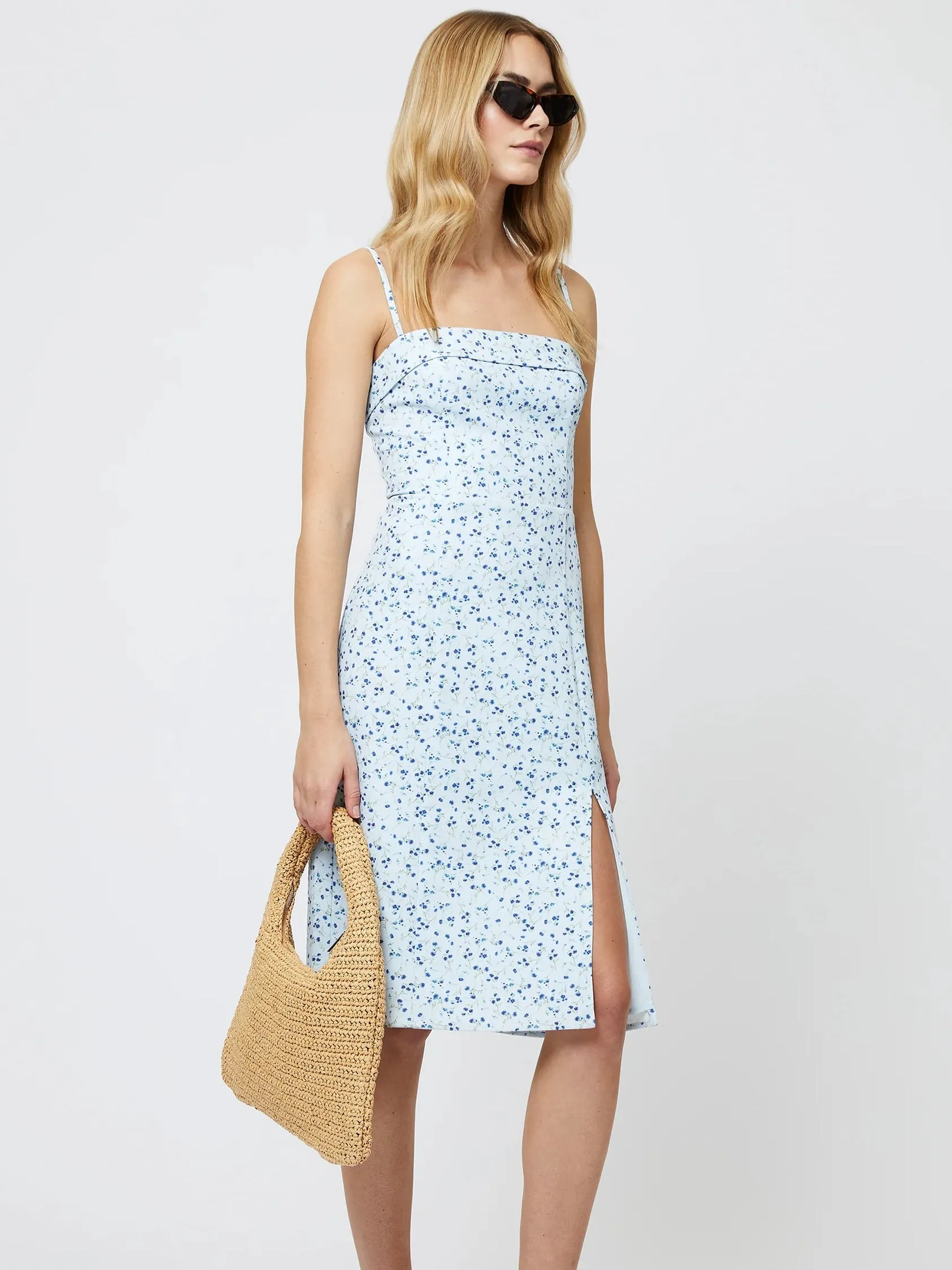 {French Connection} Echo Crepe Midi Dress