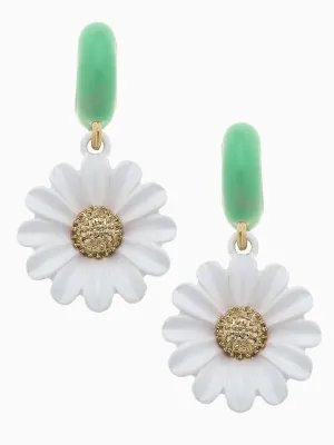 Gerber Daisy Huggie Hoops