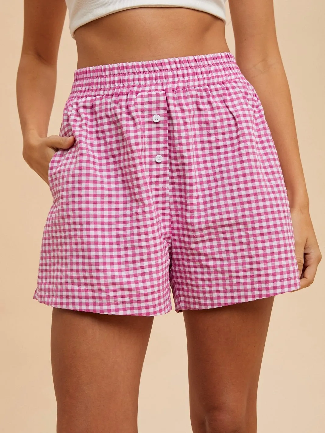 Gingham Check Woven Boxer Shorts