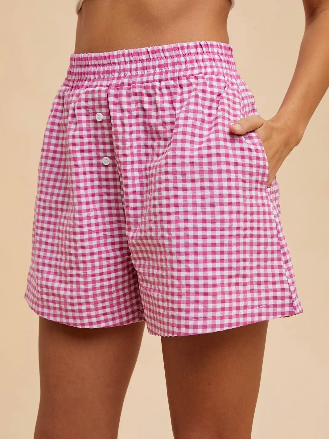 Gingham Check Woven Boxer Shorts
