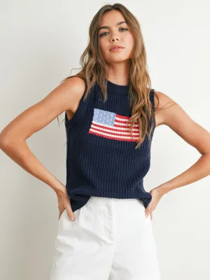 Grand Ole Flag Sleeveless Sweater