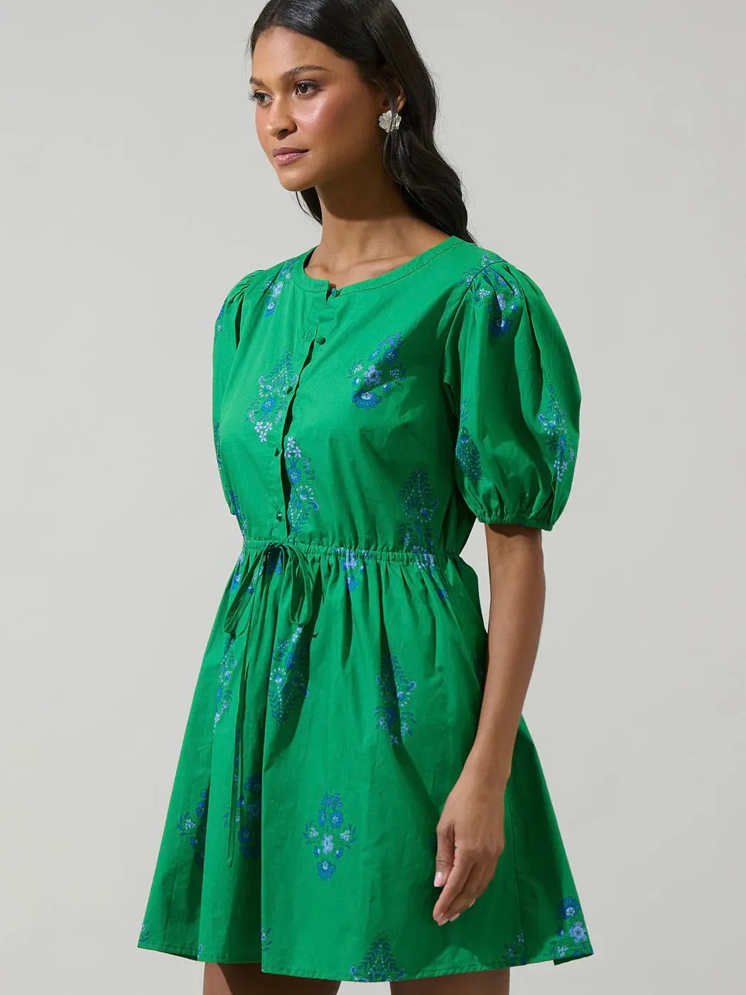 Halina Floral Alba Short Dress