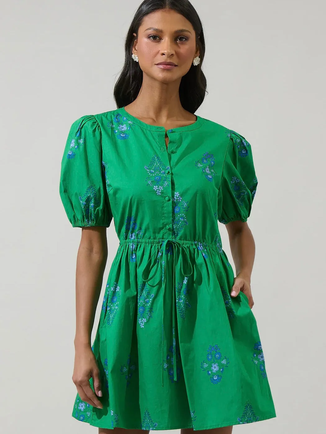 Halina Floral Alba Short Dress