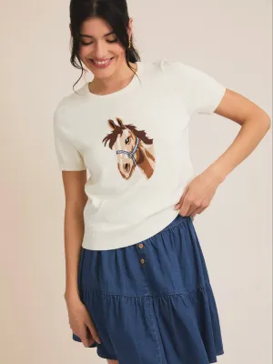 Happy Trails Short Sleeve Sweater