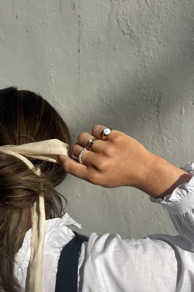 Iris & I Lyra Mother of Pearl Ring