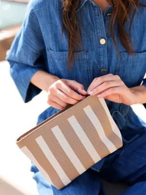Isla Stripe Zip Pouch