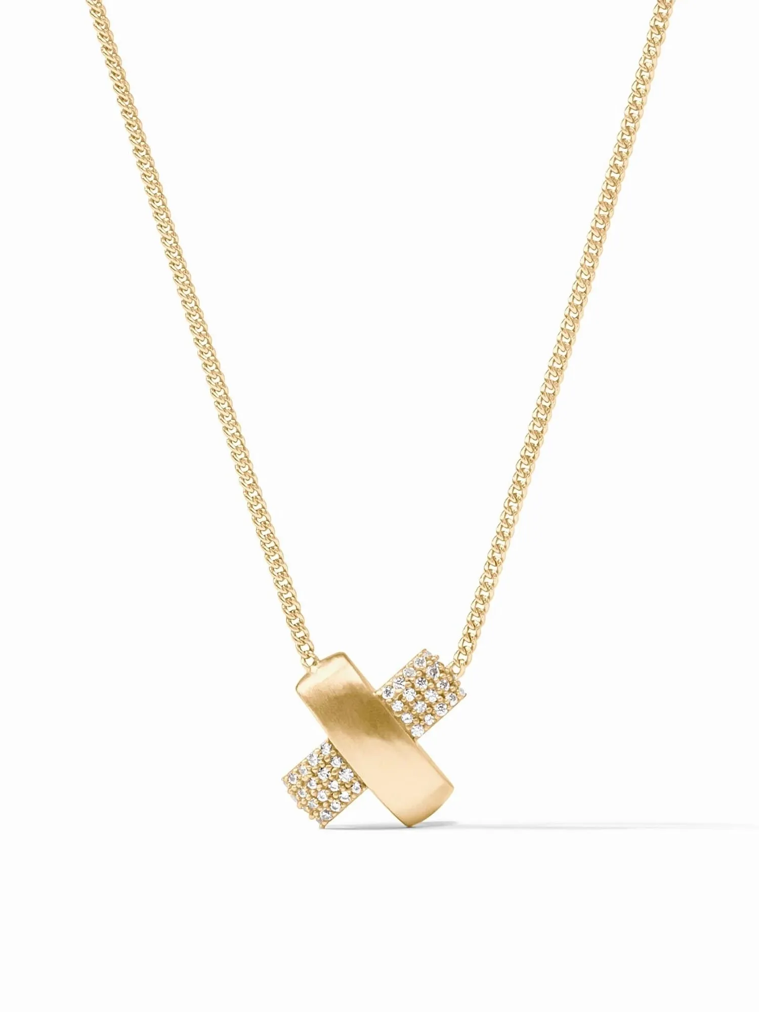 {Julie Vos} Catalina Pave X Gold Necklace