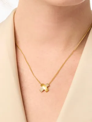 {Julie Vos} Catalina Pave X Gold Necklace