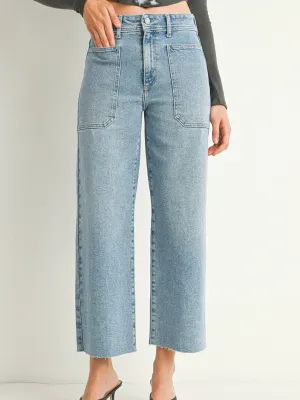 Just Black Denim : High Rise Utility Wide Leg
