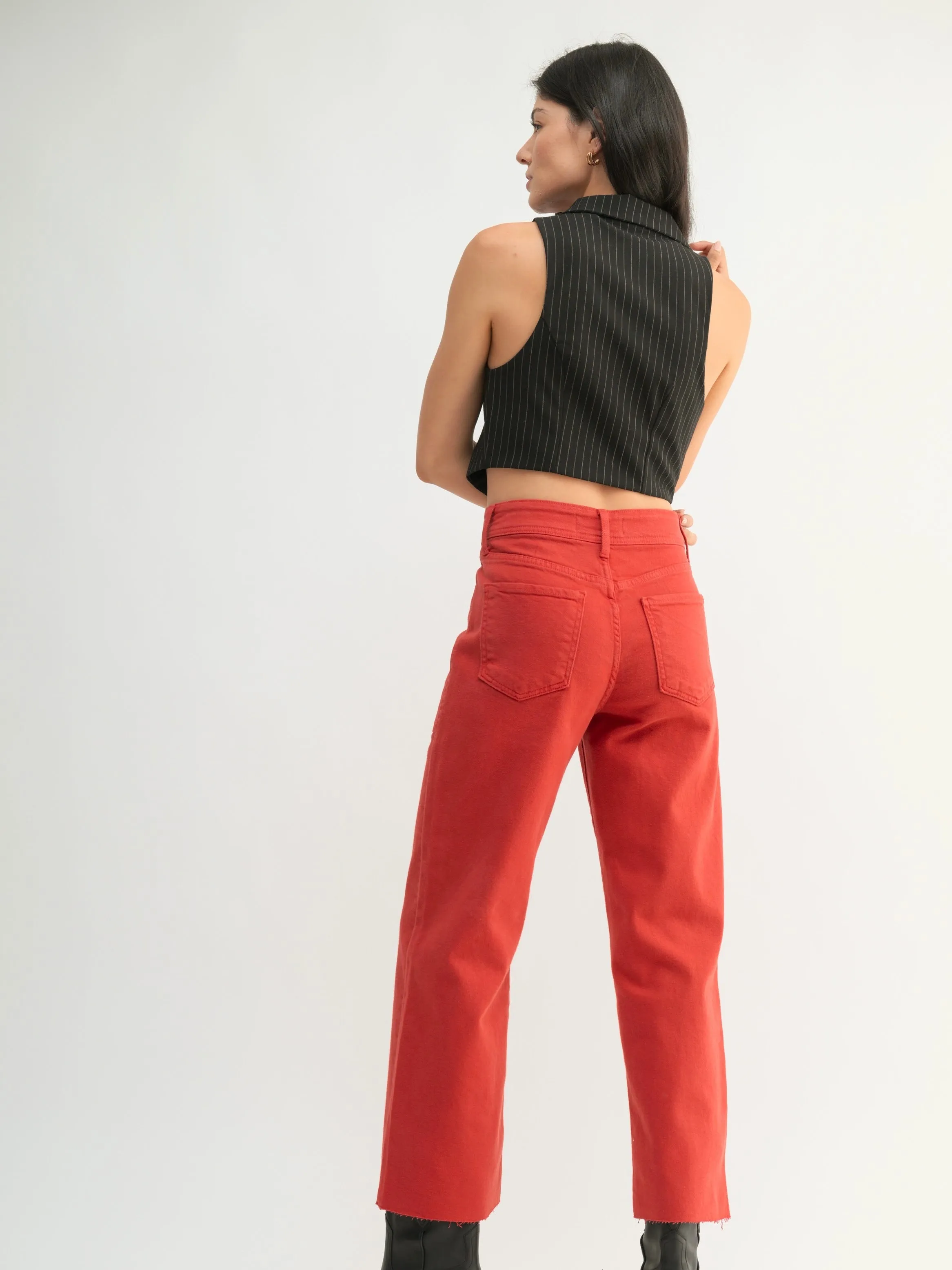 Just Black Denim : Maisy Utility Wide Leg Jean