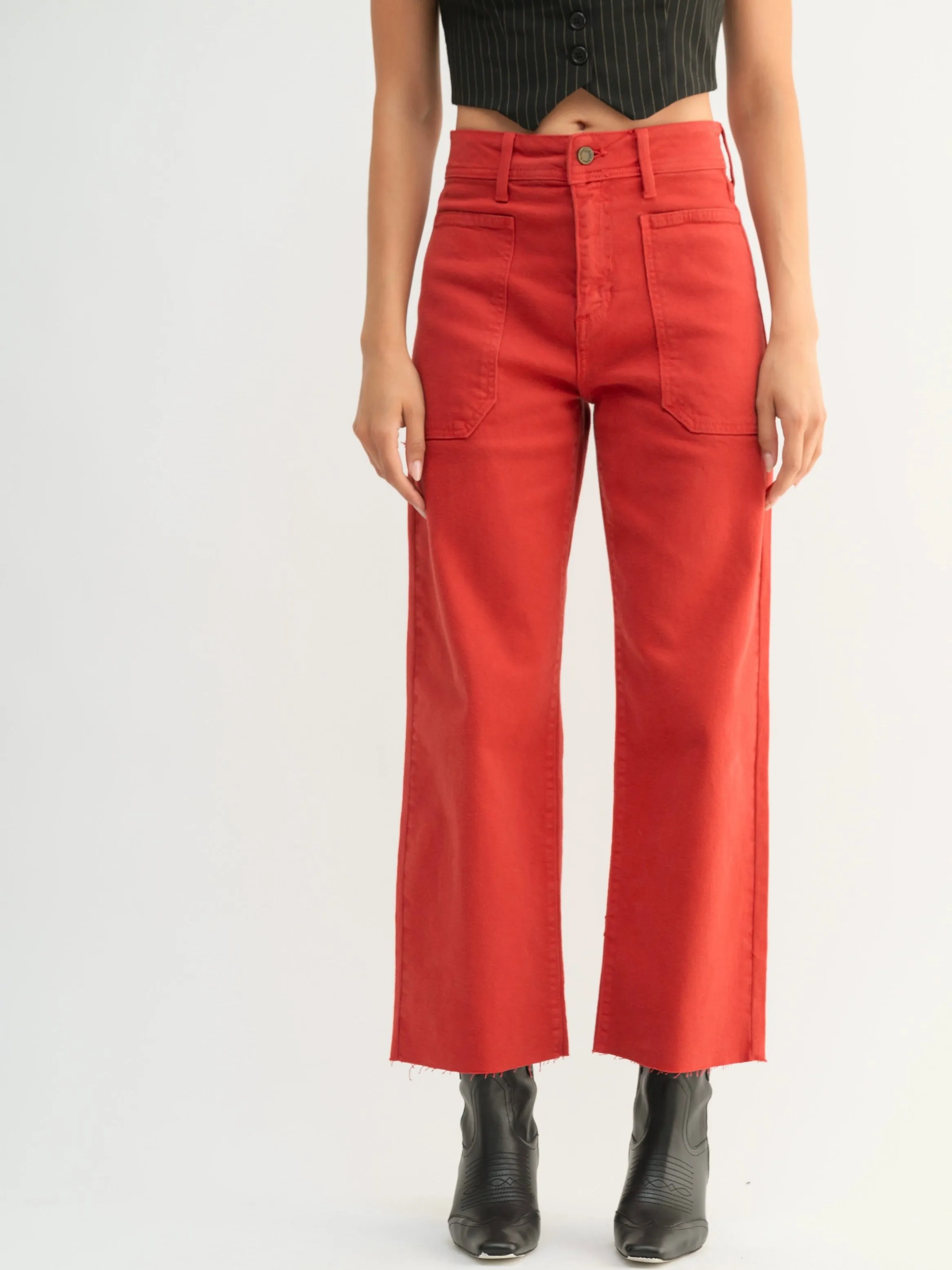 Just Black Denim : Maisy Utility Wide Leg Jean