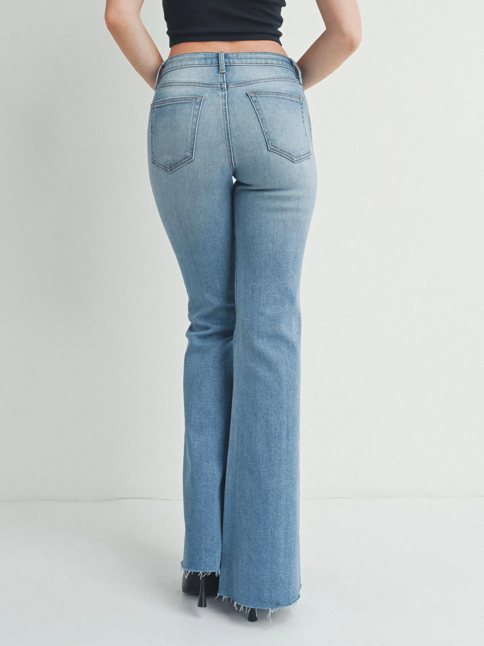 {Just Black Denim} Mid Rise Straight Bootcut