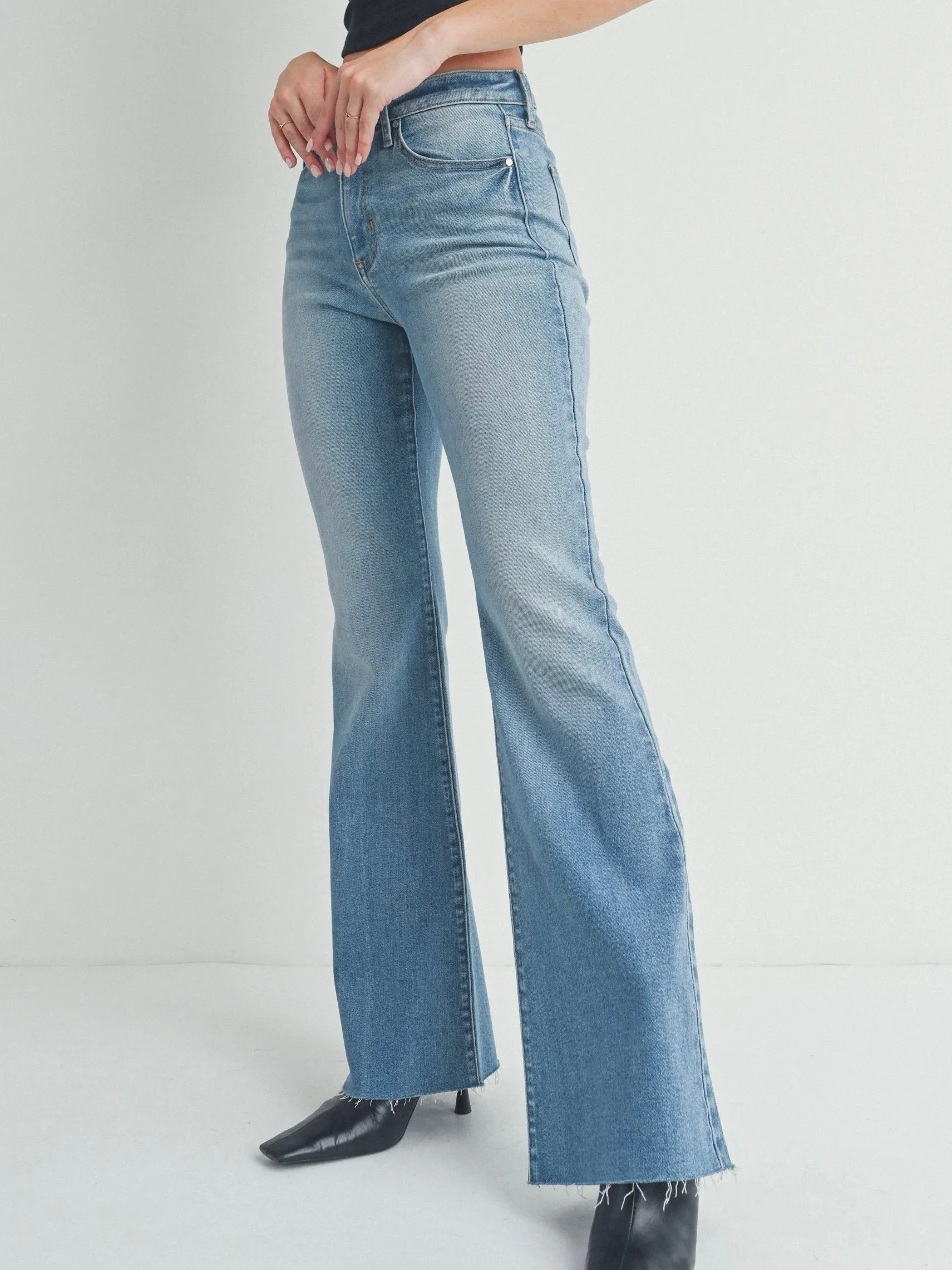{Just Black Denim} Mid Rise Straight Bootcut