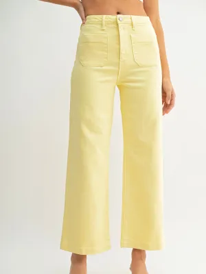 Just Black Denim : Summer Patch Pocket Wide Leg
