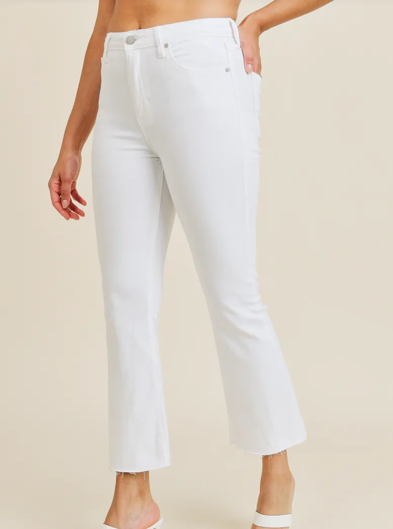 Just Black Denim : Tonal Crop Flare Jean
