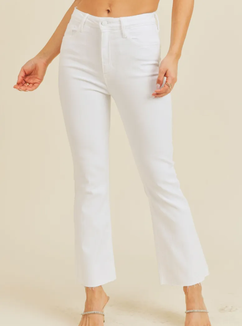 Just Black Denim : Tonal Crop Flare Jean